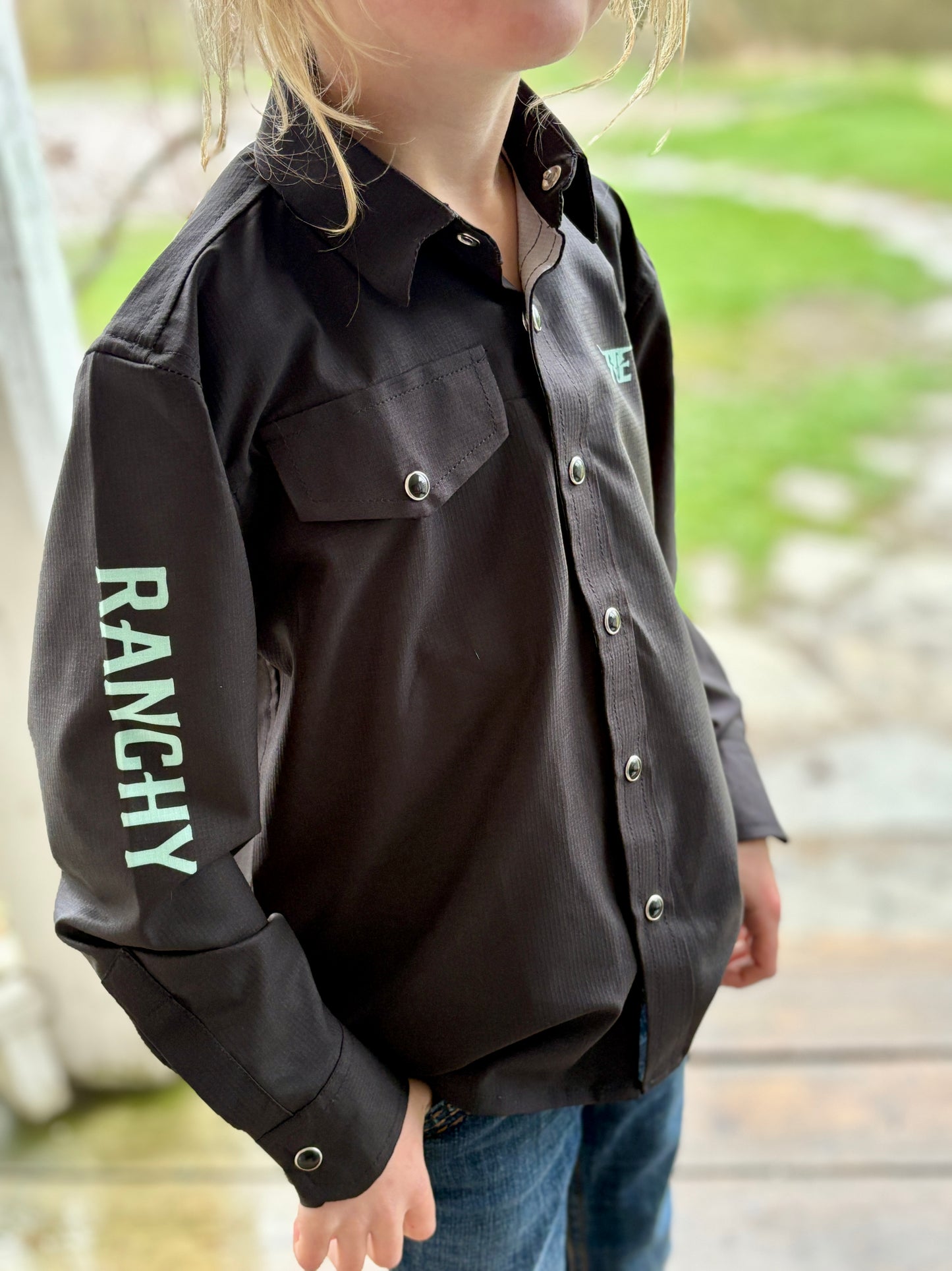 Youth Black with Mint Showshirt