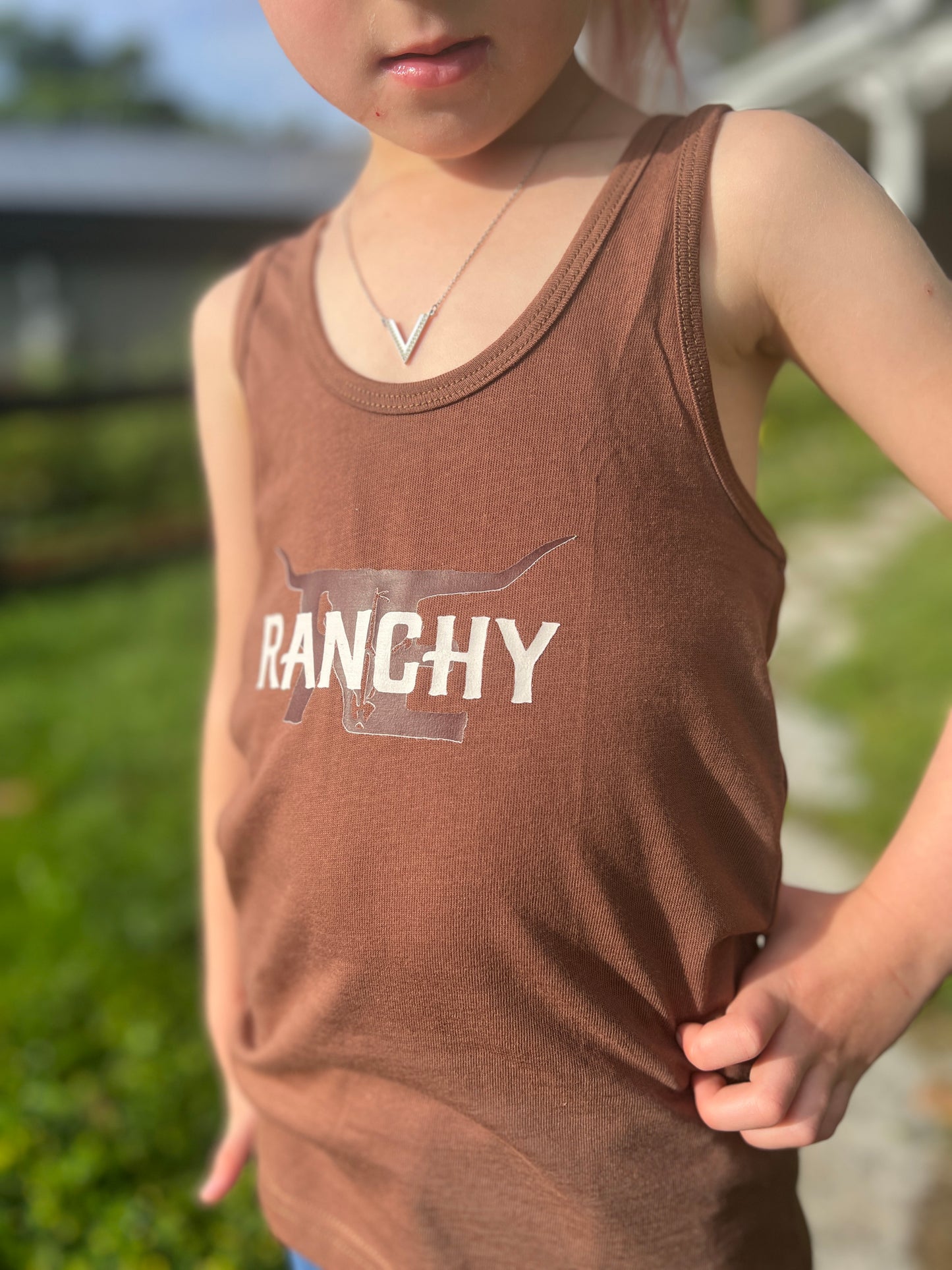 Youth Brown TRE Racerback Tank