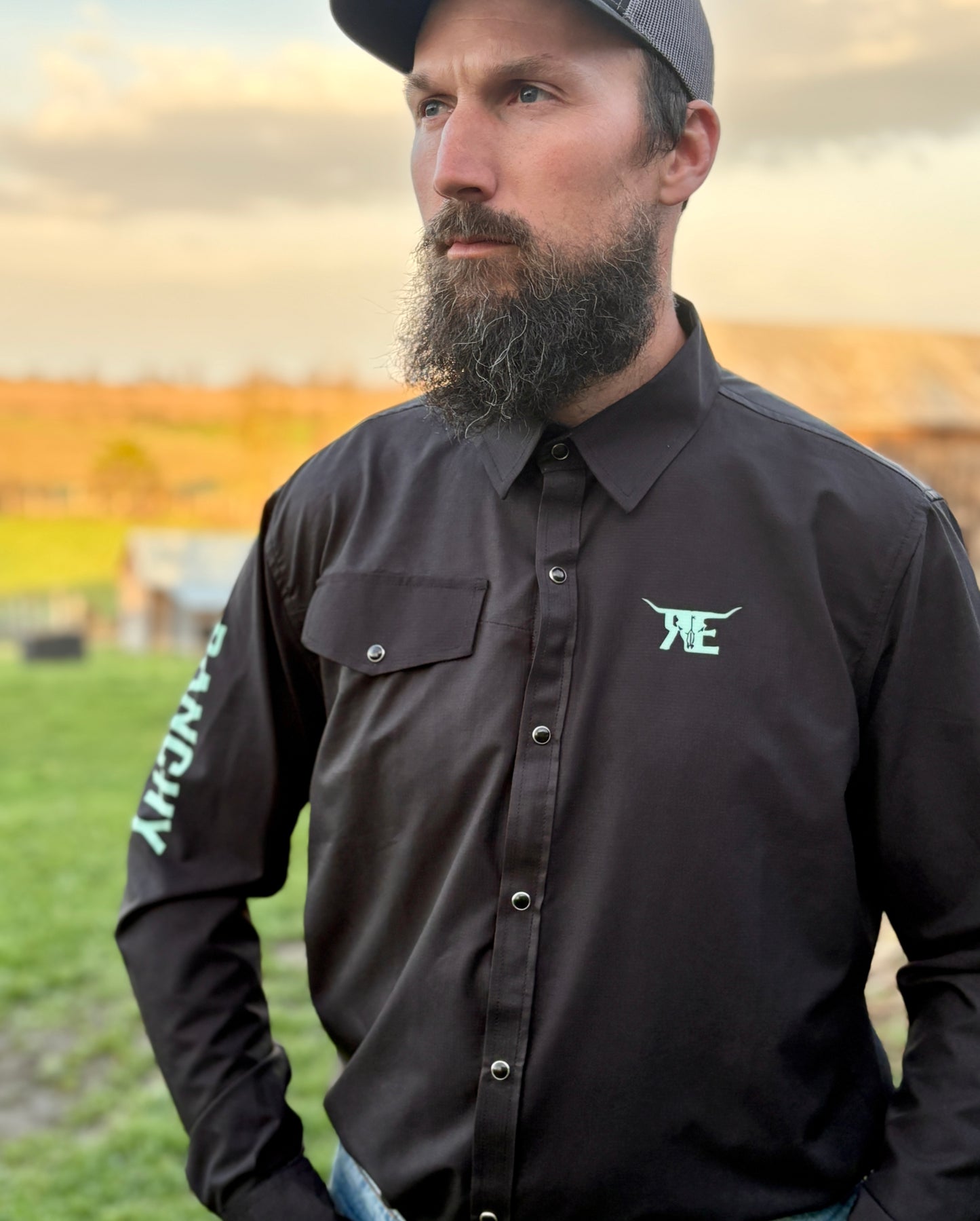 Adult Black with Mint Showshirt