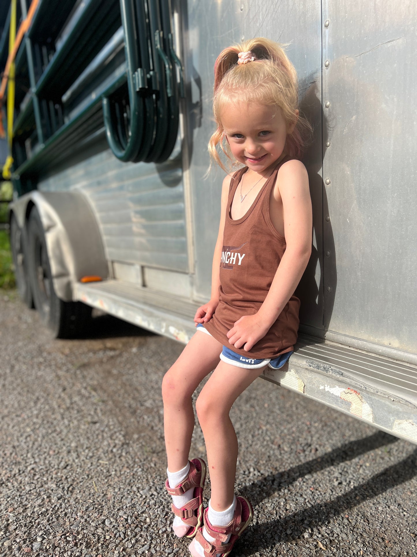 Youth Brown TRE Racerback Tank