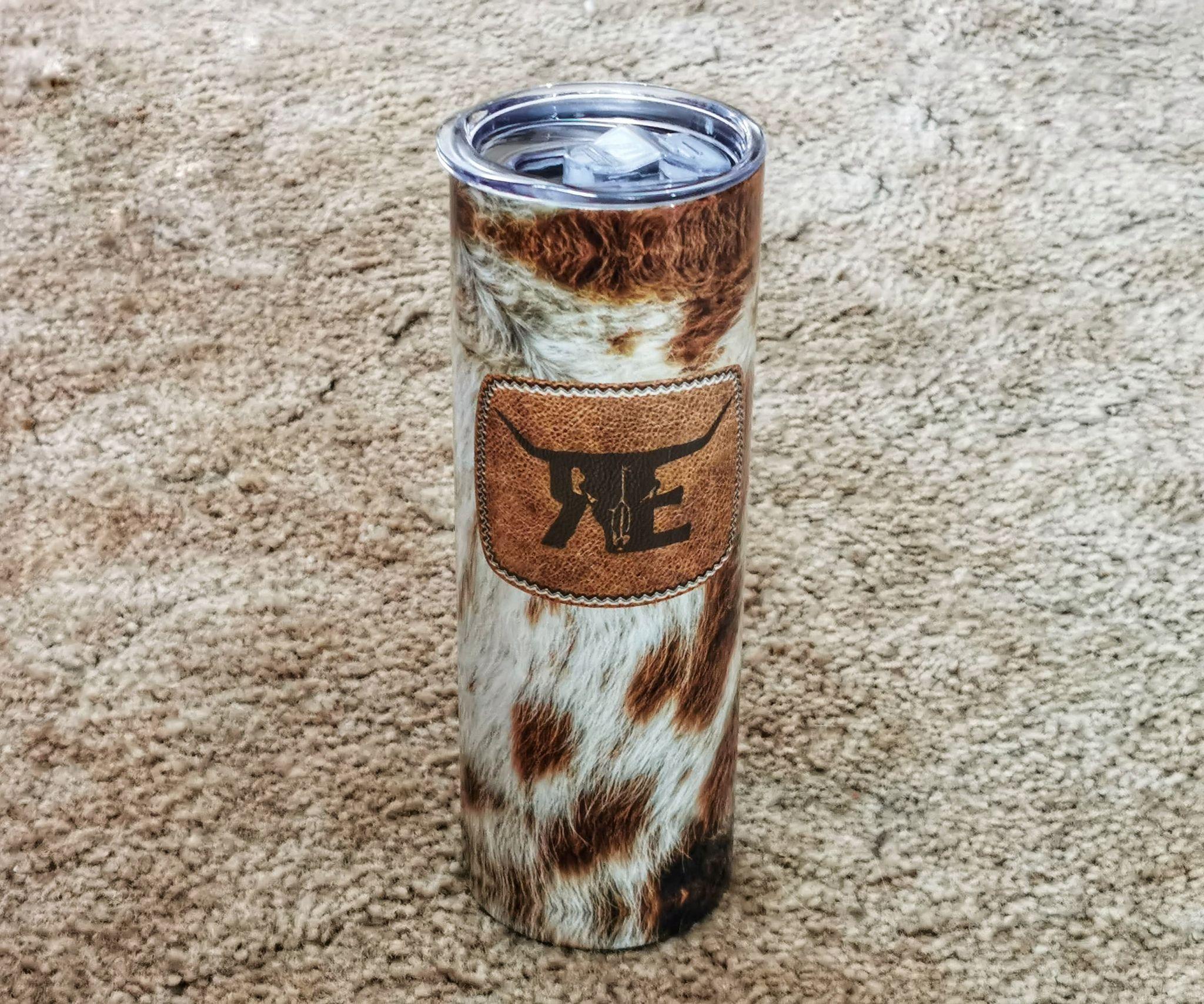the-ranchy-equestrian-cowhide-tumbler-20-oz-farmwear-farm-gifts