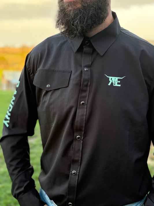 Adult Black with Mint Showshirt