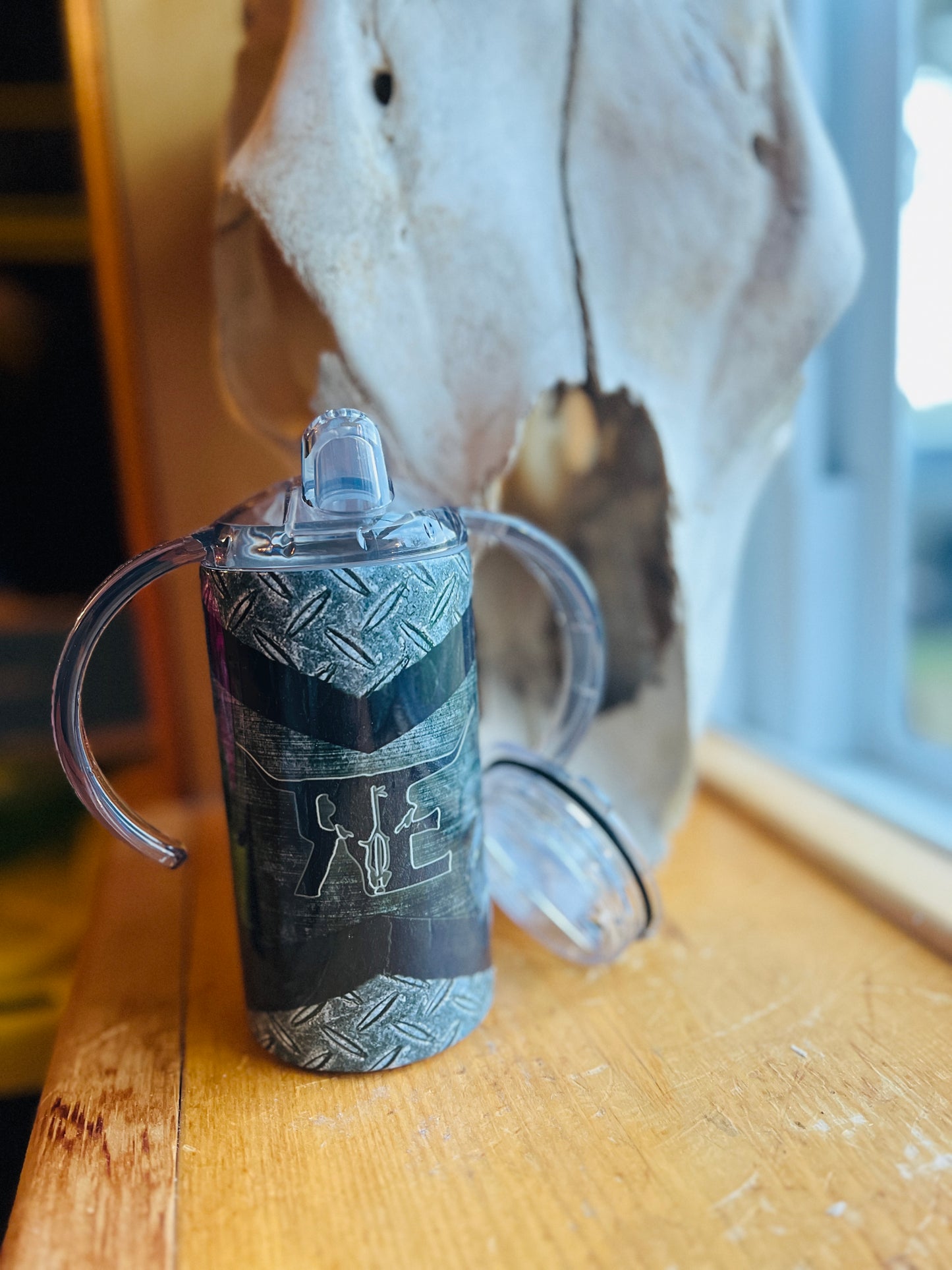 Steel Diamond Plated Sippy Cup