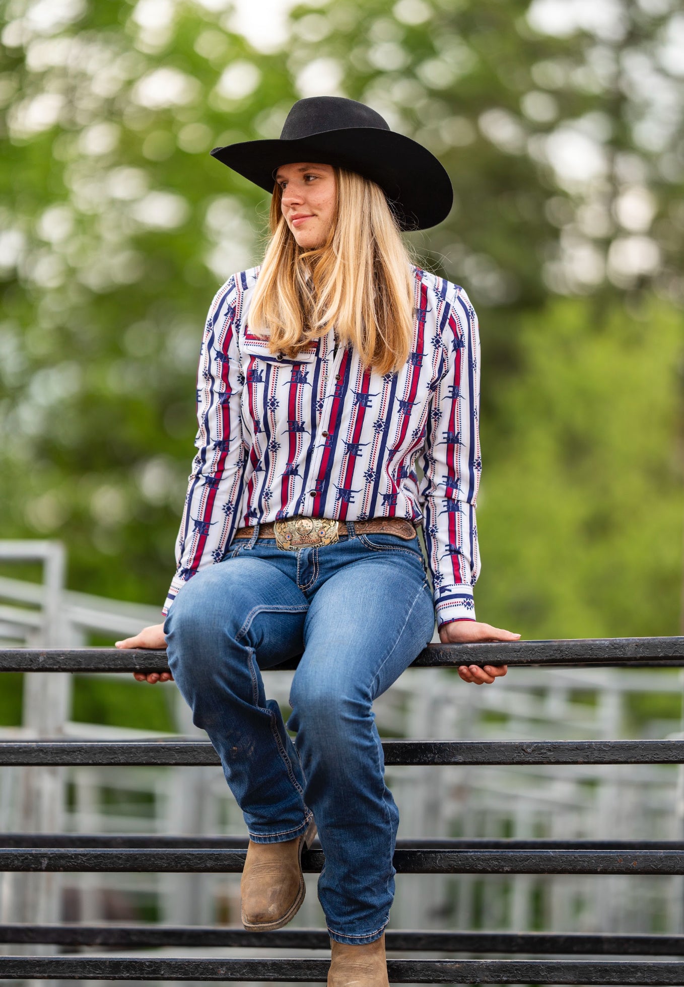 Cream N’ Red Striped Showshirt