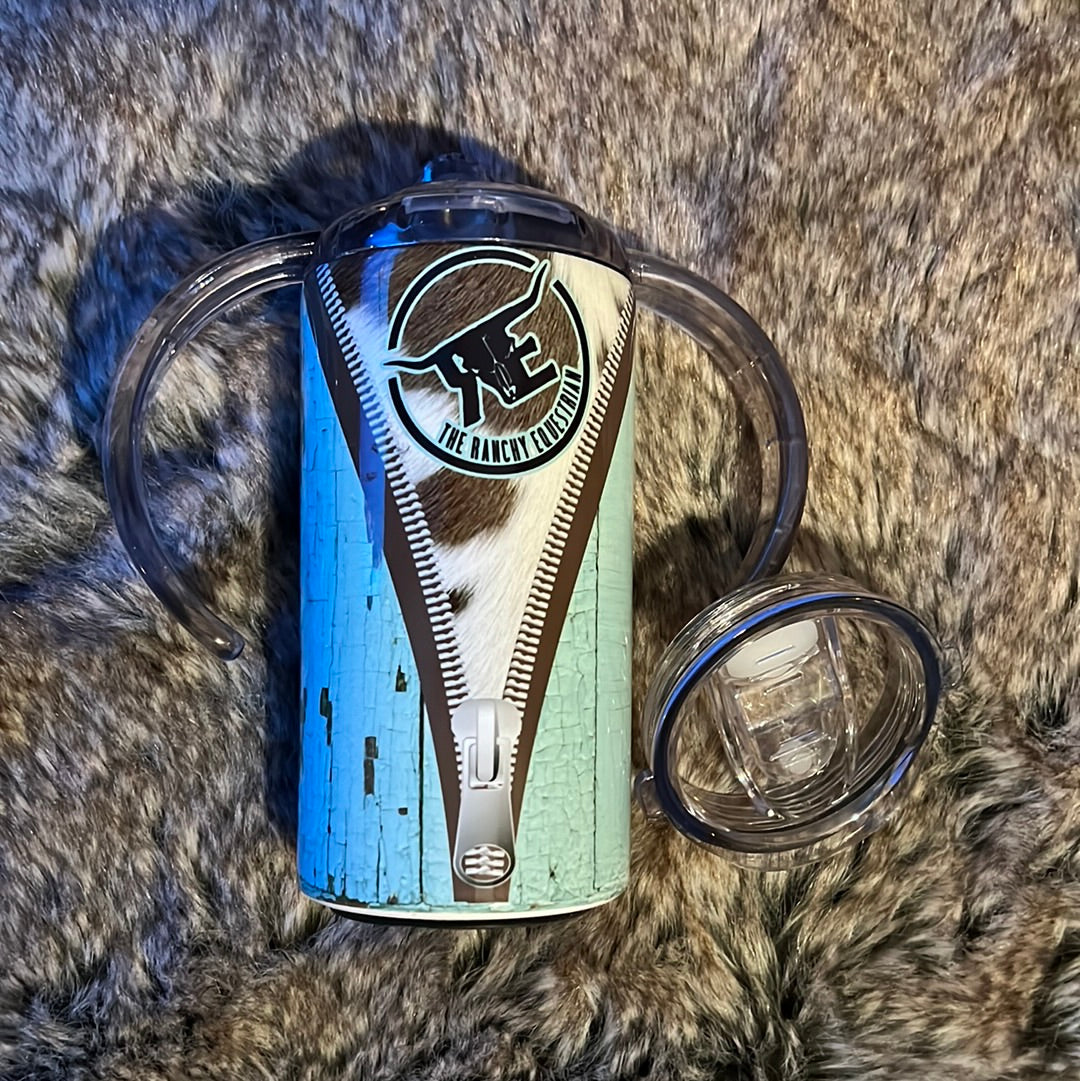 Teal Zipper Kids Sippy Cup