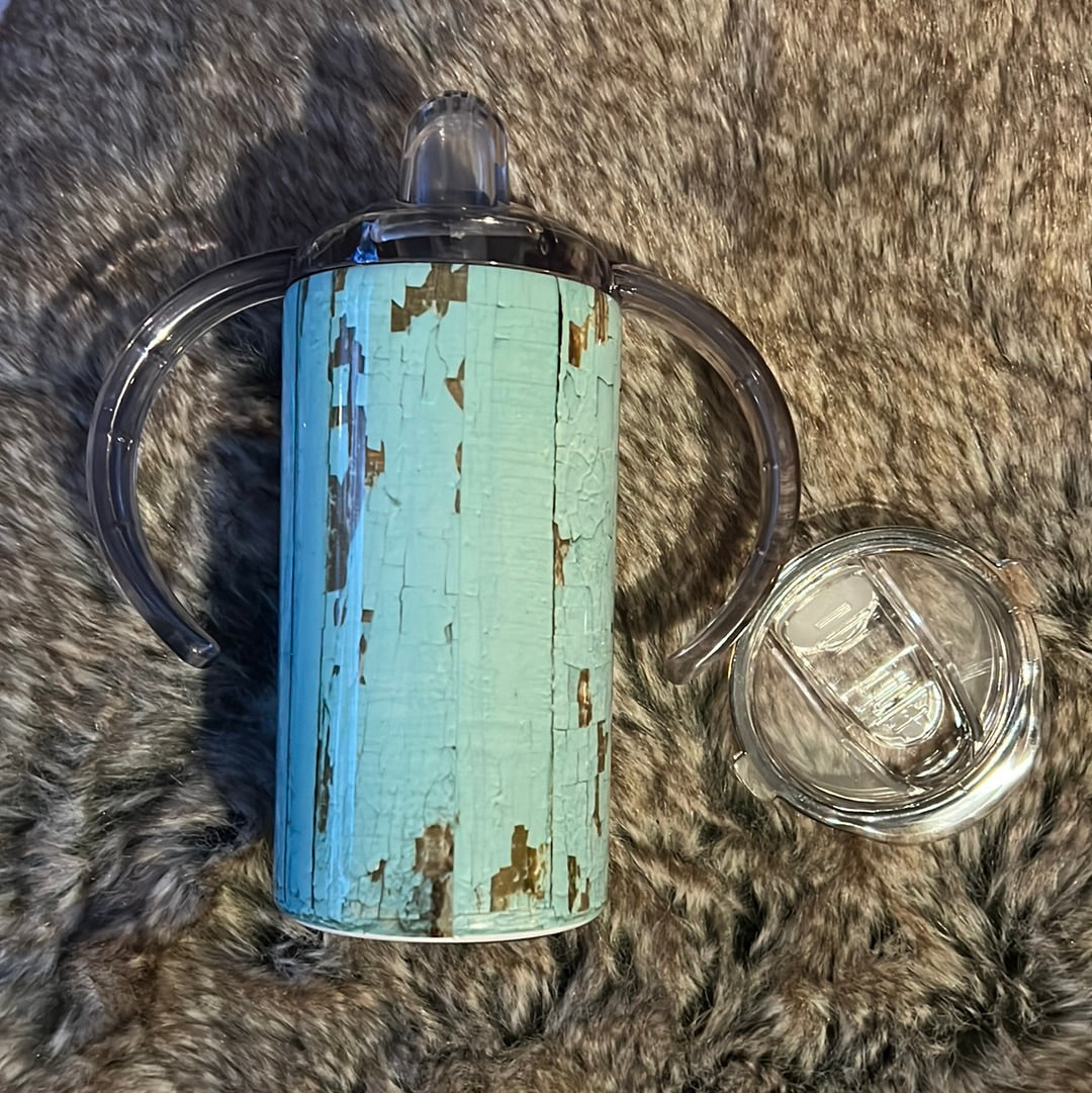 Teal Zipper Kids Sippy Cup