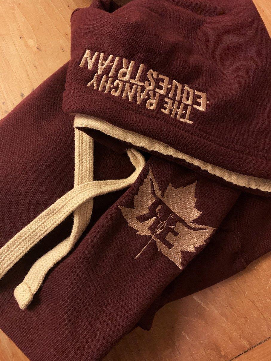 Truly Canadian Apparel Equestrian Hoodies The Ranchy Equestrian Maroon