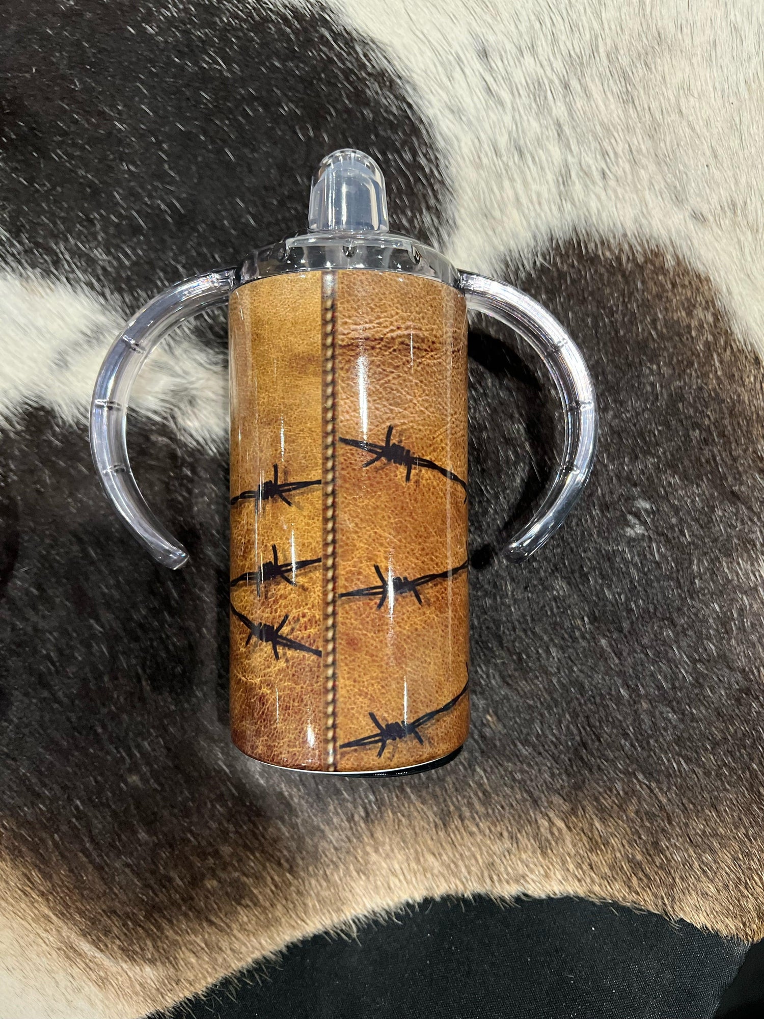 Royal Bones Leather Barbed Wire Sippy Cup - The Ranchy Equestrian