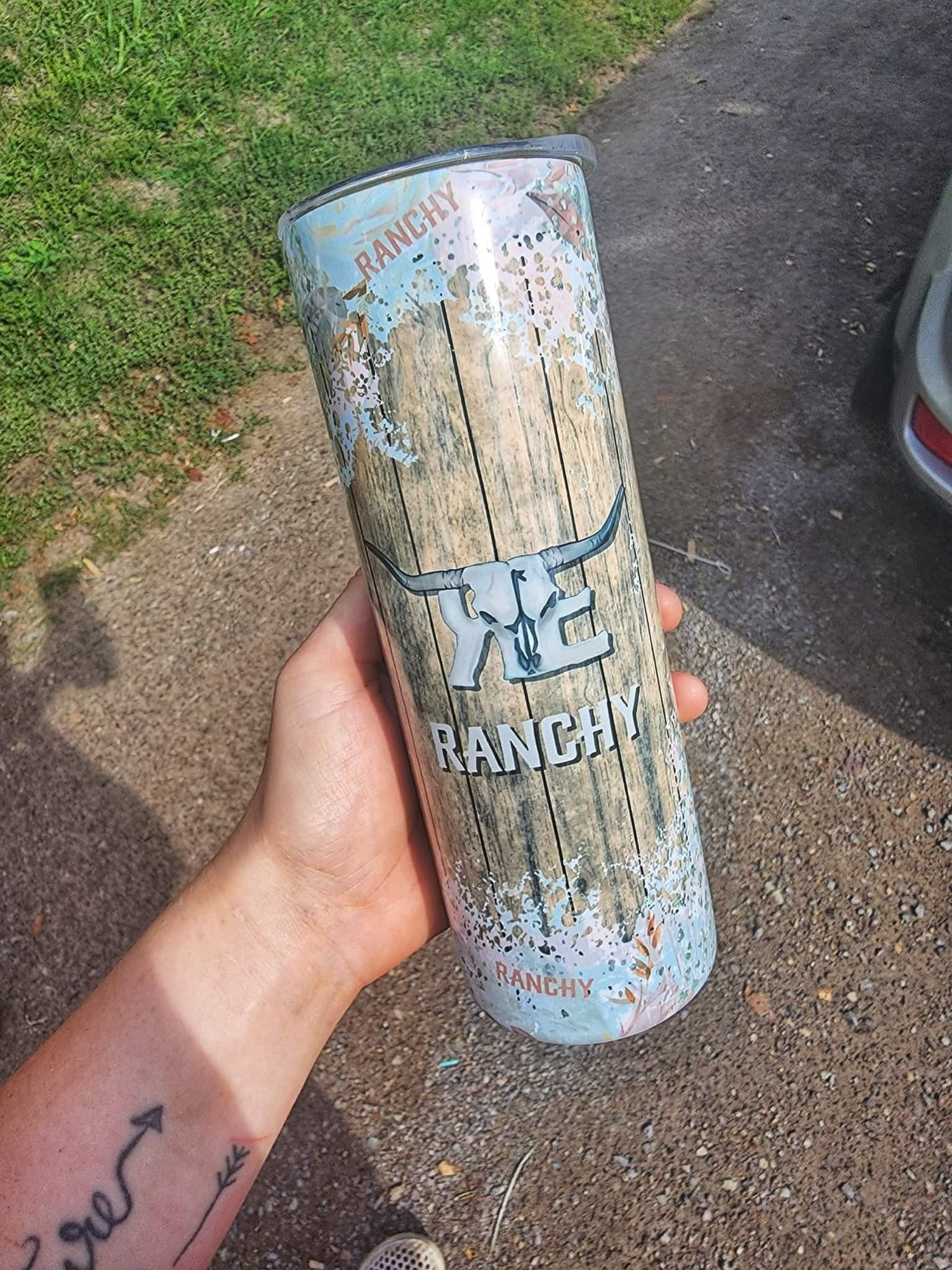 Royal Floral Wood 20oz Tumbler - The Ranchy Equestrian