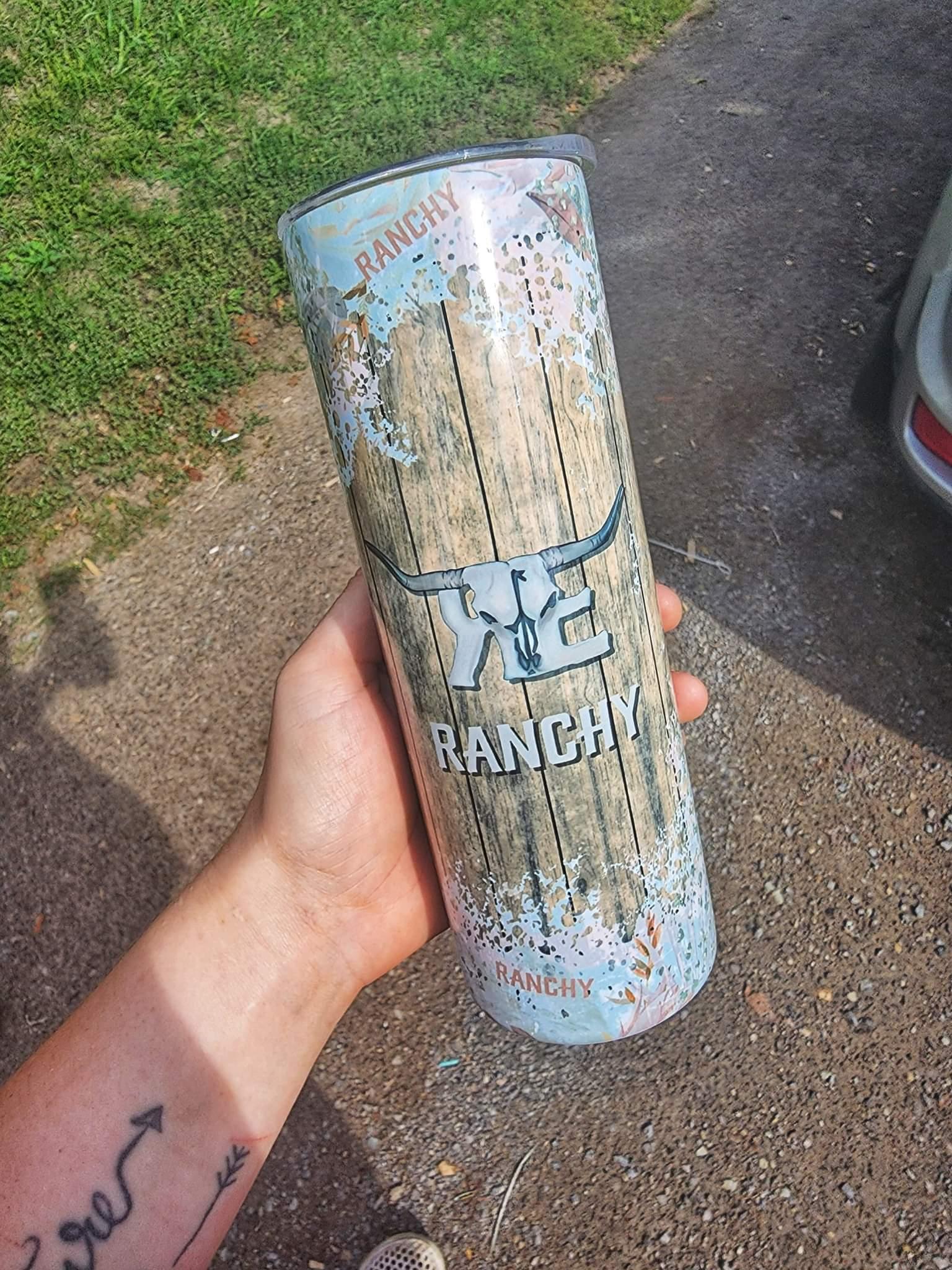Royal Floral Wood 20oz Tumbler - The Ranchy Equestrian